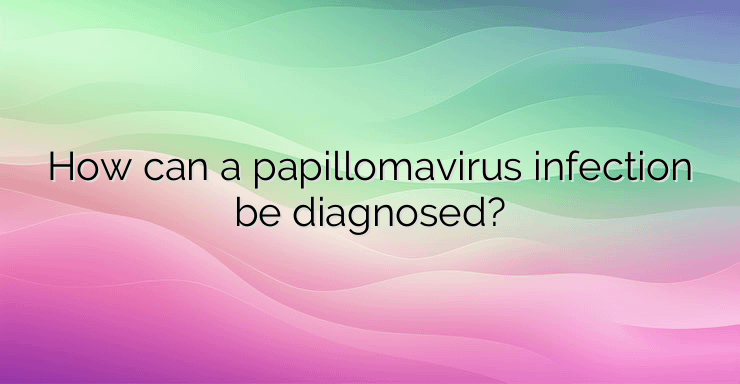 How can a papillomavirus infection be diagnosed?