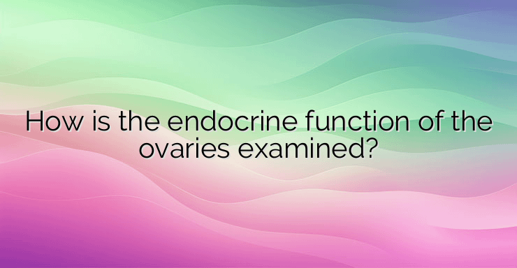 How is the endocrine function of the ovaries examined?