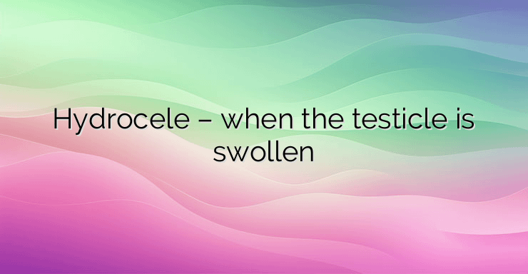 Hydrocele – when the testicle is swollen