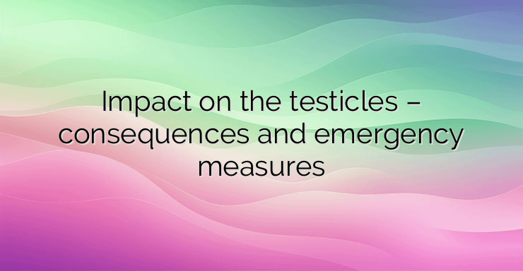 Impact on the testicles – consequences and emergency measures