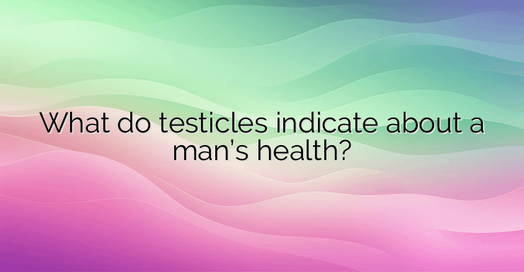 What do testicles indicate about a man’s health?