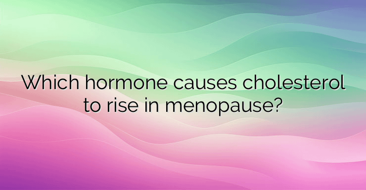 Which hormone causes cholesterol to rise in menopause?