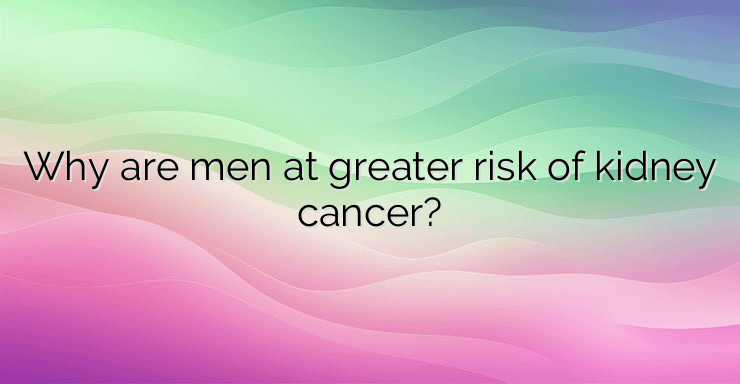 Why are men at greater risk of kidney cancer?